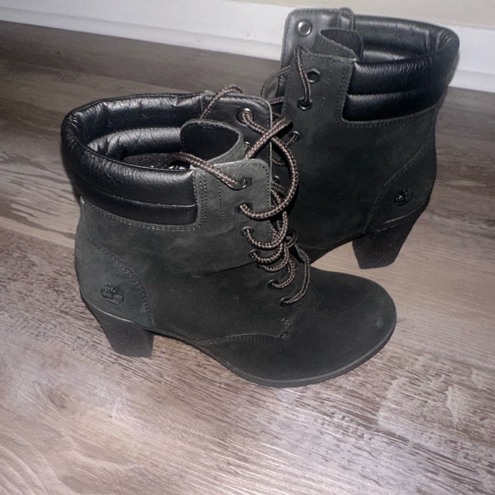 Timberland Women's Dark Green Lace Up Boots